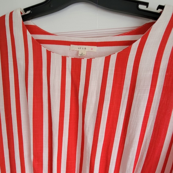 Linen cinched elastic waist linen apron pocketed dress - Picture 3 of 3